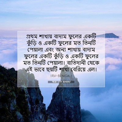 Picture 07 - যাত্ৰা 37:19 BENIRV - প্রথম শাখায় - Bible Verse Picture