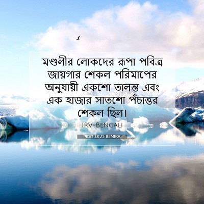 Picture 07 - যাত্ৰা 38:25 BENIRV - মণ্ডলীর লোকদের - Bible Verse Picture