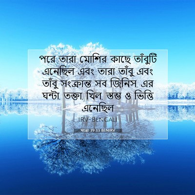 Picture 07 - যাত্ৰা 39:33 BENIRV - পরে তারা মোশির - Bible Verse Picture