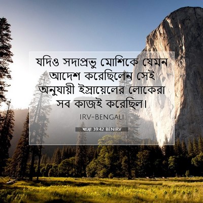 Picture 07 - যাত্ৰা 39:42 BENIRV - যদিও সদাপ্রভু - Bible Verse Picture