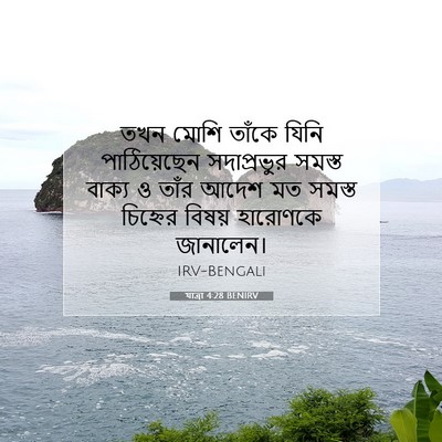 Picture 07 - যাত্ৰা 4:28 BENIRV - তখন মোশি তাঁকে - Bible Verse Picture