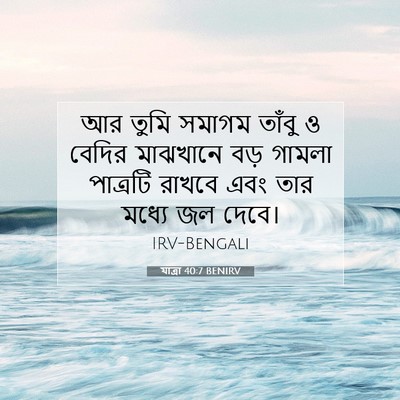 Picture 07 - যাত্ৰা 40:7 BENIRV - আর তুমি সমাগম - Bible Verse Picture