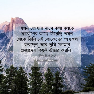 Picture 07 - যাত্ৰা 5:23 BENIRV - যখন তোমার নামে কথা - Bible Verse Picture