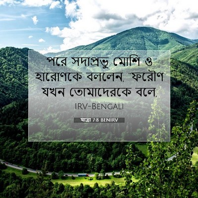 Picture 07 - যাত্ৰা 7:8 BENIRV - পরে সদাপ্রভু মোশি - Bible Verse Picture