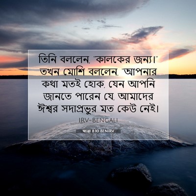 Picture 07 - যাত্ৰা 8:10 BENIRV - তিনি বললেন, - Bible Verse Picture