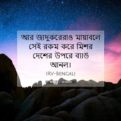 Picture 07 - যাত্ৰা 8:7 BENIRV - আর জাদুকরেরাও - Bible Verse Picture