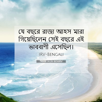 Picture 07 - যিচয়া 14:28 BENIRV - যে বছরে রাজা আহস - Bible Verse Picture