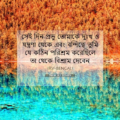 Picture 07 - যিচয়া 14:3 BENIRV - সেই দিন প্রভু - Bible Verse Picture
