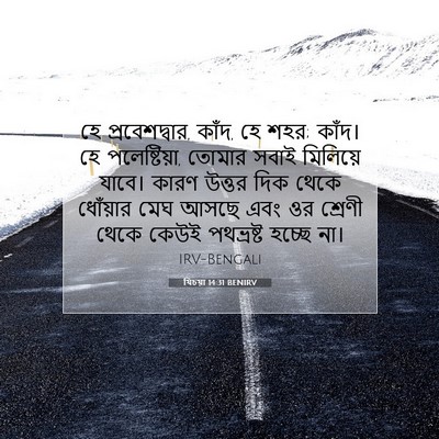 Picture 07 - যিচয়া 14:31 BENIRV - হে প্রবেশদ্বার, - Bible Verse Picture