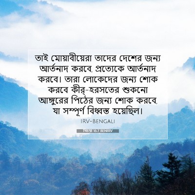 Picture 07 - যিচয়া 16:7 BENIRV - তাই মোয়াবীয়েরা - Bible Verse Picture