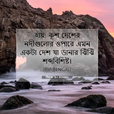 Picture 07 - যিচয়া 18:1 BENIRV - হায়! কূশ দেশের - Bible Verse Picture