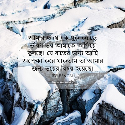 Picture 07 - যিচয়া 21:4 BENIRV - আমার হৃদয় ধুক্ - Bible Verse Picture