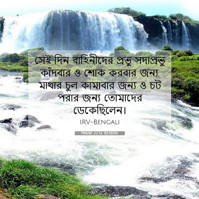 Picture 07 - যিচয়া 22:12 BENIRV - সেই দিন বাহিনীদের - Bible Verse Picture