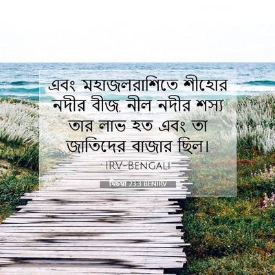 Picture 07 - যিচয়া 23:3 BENIRV - এবং মহাজলরাশিতে - Bible Verse Picture