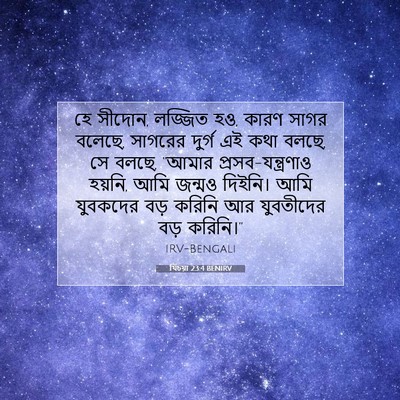 Picture 07 - যিচয়া 23:4 BENIRV - হে সীদোন, লজ্জিত - Bible Verse Picture