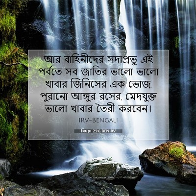 Picture 07 - যিচয়া 25:6 BENIRV - আর বাহিনীদের - Bible Verse Picture