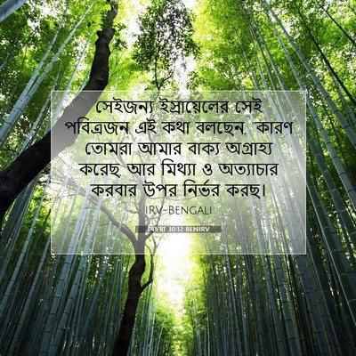Picture 07 - যিচয়া 30:12 BENIRV - সেইজন্য - Bible Verse Picture