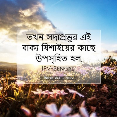 Picture 07 - যিচয়া 38:4 BENIRV - তখন সদাপ্রভুর এই - Bible Verse Picture