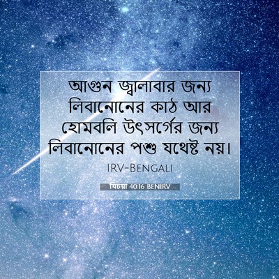 Picture 07 - যিচয়া 40:16 BENIRV - আগুন জ্বালাবার - Bible Verse Picture