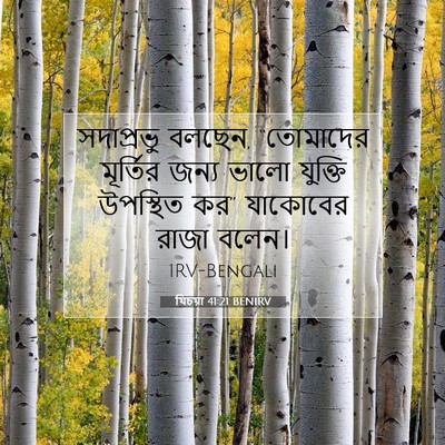 Picture 07 - যিচয়া 41:21 BENIRV - সদাপ্রভু বলছেন, - Bible Verse Picture
