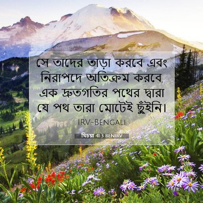 Picture 07 - যিচয়া 41:3 BENIRV - সে তাদের তাড়া - Bible Verse Picture