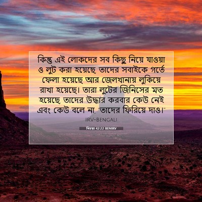 Picture 07 - যিচয়া 42:22 BENIRV - কিন্তু এই লোকদের - Bible Verse Picture