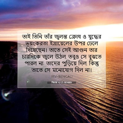 Picture 07 - যিচয়া 42:25 BENIRV - তাই তিনি তাঁর - Bible Verse Picture