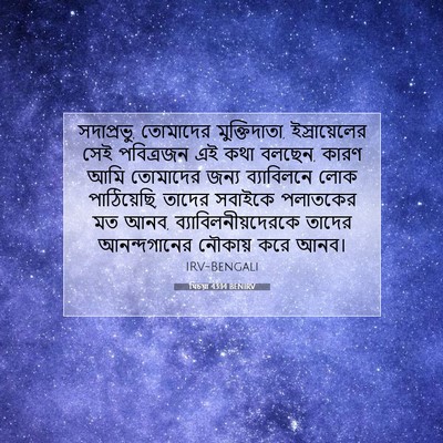 Picture 07 - যিচয়া 43:14 BENIRV - সদাপ্রভু, তোমাদের - Bible Verse Picture