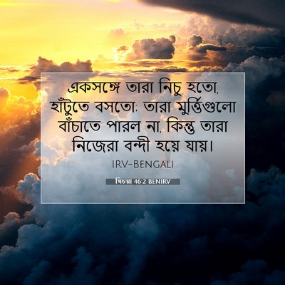 Picture 07 - যিচয়া 46:2 BENIRV - একসঙ্গে তারা নিচু - Bible Verse Picture