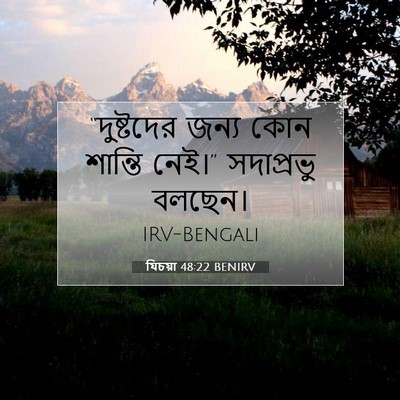 Picture 07 - যিচয়া 48:22 BENIRV - “দুষ্টদের জন্য - Bible Verse Picture