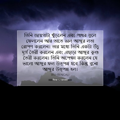 Picture 07 - যিচয়া 5:2 BENIRV - তিনি জায়গাটা - Bible Verse Picture