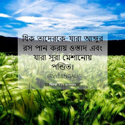 Picture 07 - যিচয়া 5:22 BENIRV - ধিক তাদেরকে, যারা - Bible Verse Picture