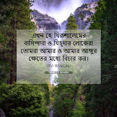 Picture 07 - যিচয়া 5:3 BENIRV - এখন হে, - Bible Verse Picture