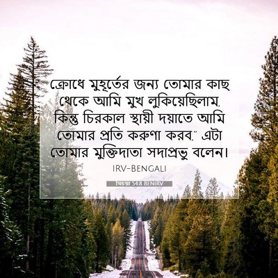 Picture 07 - যিচয়া 54:8 BENIRV - ক্রোধে মুহূর্তের - Bible Verse Picture