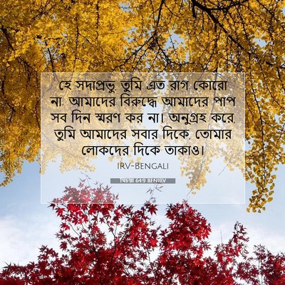 Picture 07 - যিচয়া 64:9 BENIRV - হে সদাপ্রভু, তুমি - Bible Verse Picture