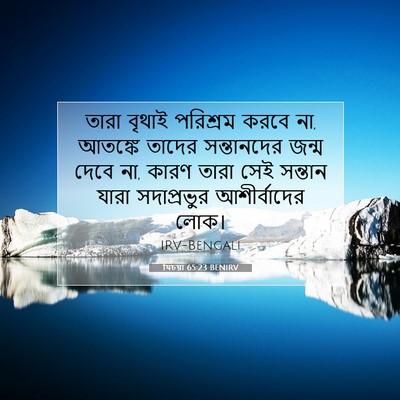 Picture 07 - যিচয়া 65:23 BENIRV - তারা বৃথাই - Bible Verse Picture
