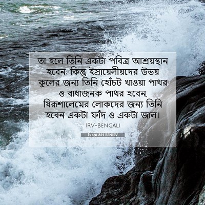Picture 07 - যিচয়া 8:14 BENIRV - তা হলে তিনি একটা - Bible Verse Picture