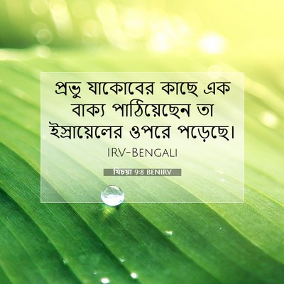 Picture 07 - যিচয়া 9:8 BENIRV - প্রভু যাকোবের - Bible Verse Picture