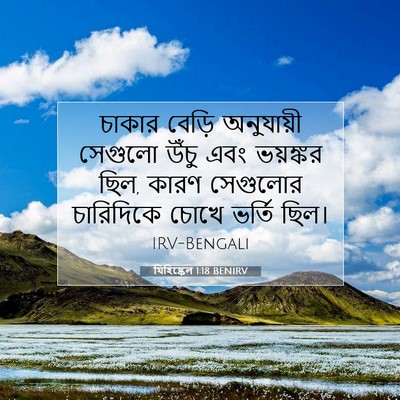 Picture 07 - যিহিষ্কেল 1:18 BENIRV - চাকার বেড়ি - Bible Verse Picture