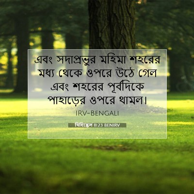 Picture 07 - যিহিষ্কেল 11:23 BENIRV - এবং সদাপ্রভুর - Bible Verse Picture