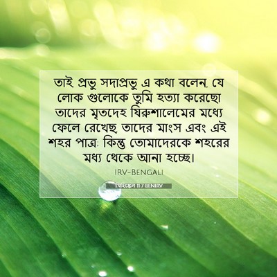 Picture 07 - যিহিষ্কেল 11:7 BENIRV - তাই, প্রভু - Bible Verse Picture