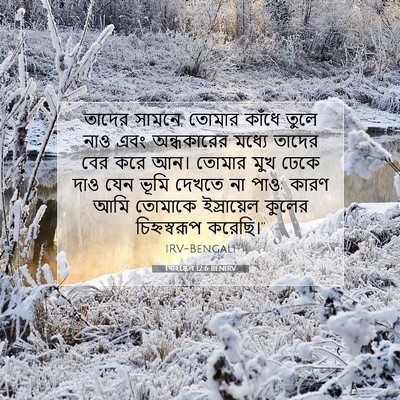 Picture 07 - যিহিষ্কেল 12:6 BENIRV - তাদের সামনে, তোমার - Bible Verse Picture