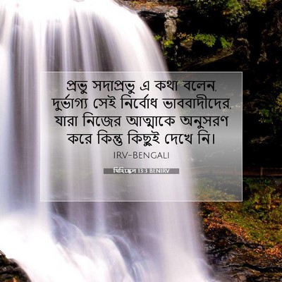 Picture 07 - যিহিষ্কেল 13:3 BENIRV - প্রভু সদাপ্রভু এ - Bible Verse Picture