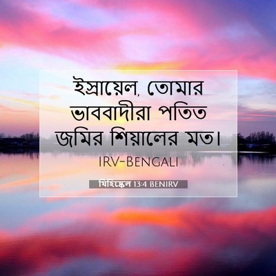 Picture 07 - যিহিষ্কেল 13:4 BENIRV - ইস্রায়েল, তোমার - Bible Verse Picture