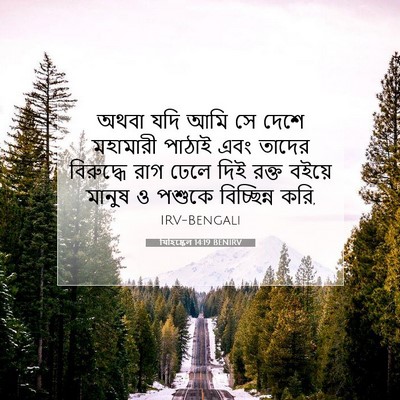 Picture 07 - যিহিষ্কেল 14:19 BENIRV - অথবা যদি আমি সে - Bible Verse Picture
