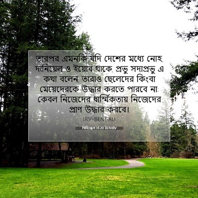 Picture 07 - যিহিষ্কেল 14:20 BENIRV - তারপর এমনকি যদি - Bible Verse Picture