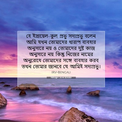 Picture 07 - যিহিষ্কেল 20:44 BENIRV - হে ইস্রায়েল-কুল, - Bible Verse Picture