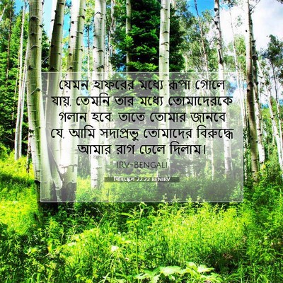 Picture 07 - যিহিষ্কেল 22:22 BENIRV - যেমন হাফরের মধ্যে - Bible Verse Picture
