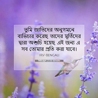 Picture 07 - যিহিষ্কেল 23:30 BENIRV - তুমি জাতিদের - Bible Verse Picture