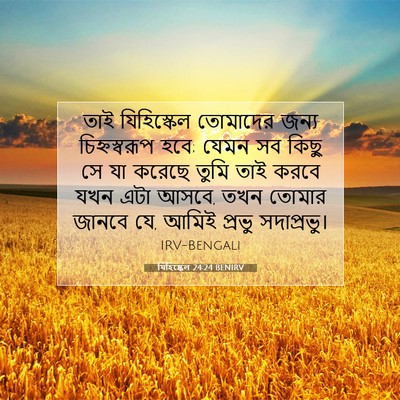 Picture 07 - যিহিষ্কেল 24:24 BENIRV - তাই যিহিস্কেল - Bible Verse Picture